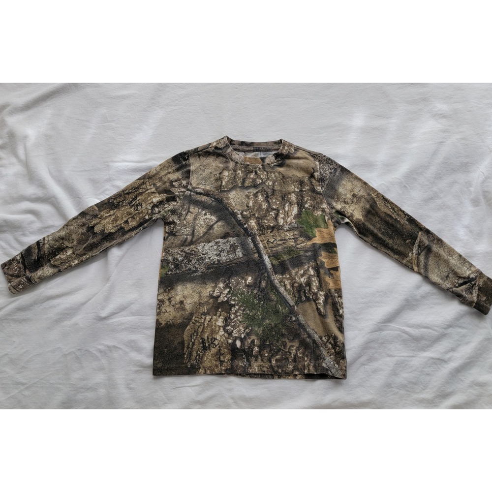 Magellan Outdoors Kids Small Hunt Gear Realtree Edge Camo Long Sleeve Shirt S